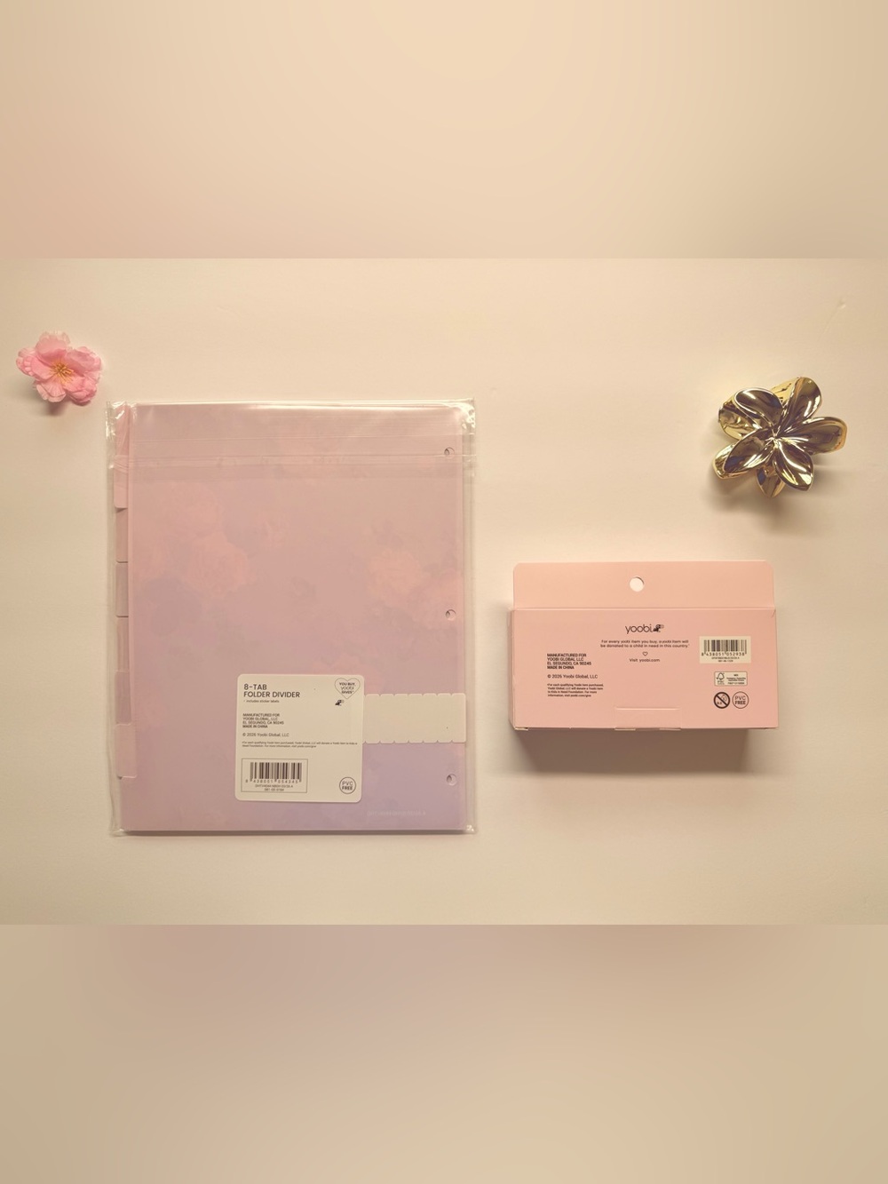 ๐ Love Shack Fancy x Target Pink Floral Folder Divider and Stapler Bundle - Picture 4 of 7